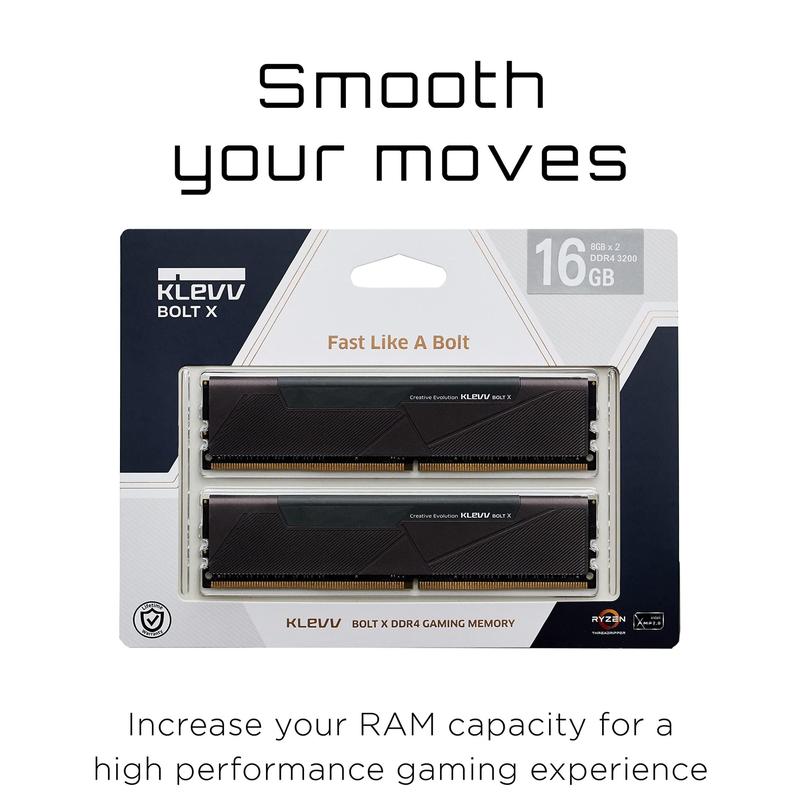 Memória RAM KLEVV Bolt X DDR4 16 GB (2x8 GB) 3200 MHz CL16